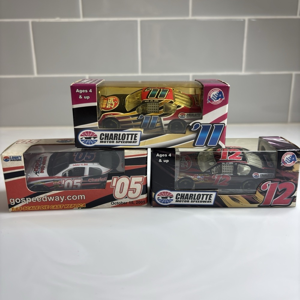 Nascar Charlotte Motor Speedway-Coca-Cola 600 1/64 Scale Diecast Car Lot Of 3